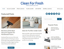 Tablet Screenshot of cleanforfresh.com